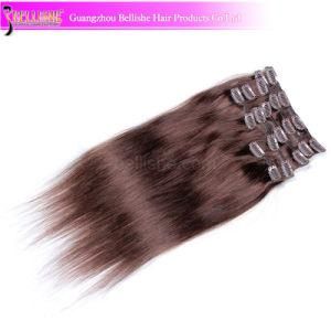 100% Brazilian Virgin Hair Clip in Human Hair Extension