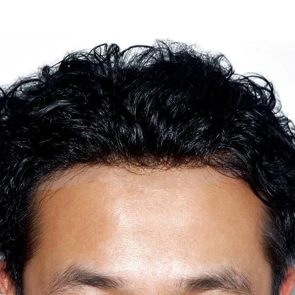 Hair Replacement for Men Full French Lace with Perfect Bleaching Knots