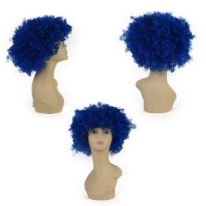 Cheap Multicolor Afro World Cup Fan Synthetic Hair Wigs for Festive Party Football