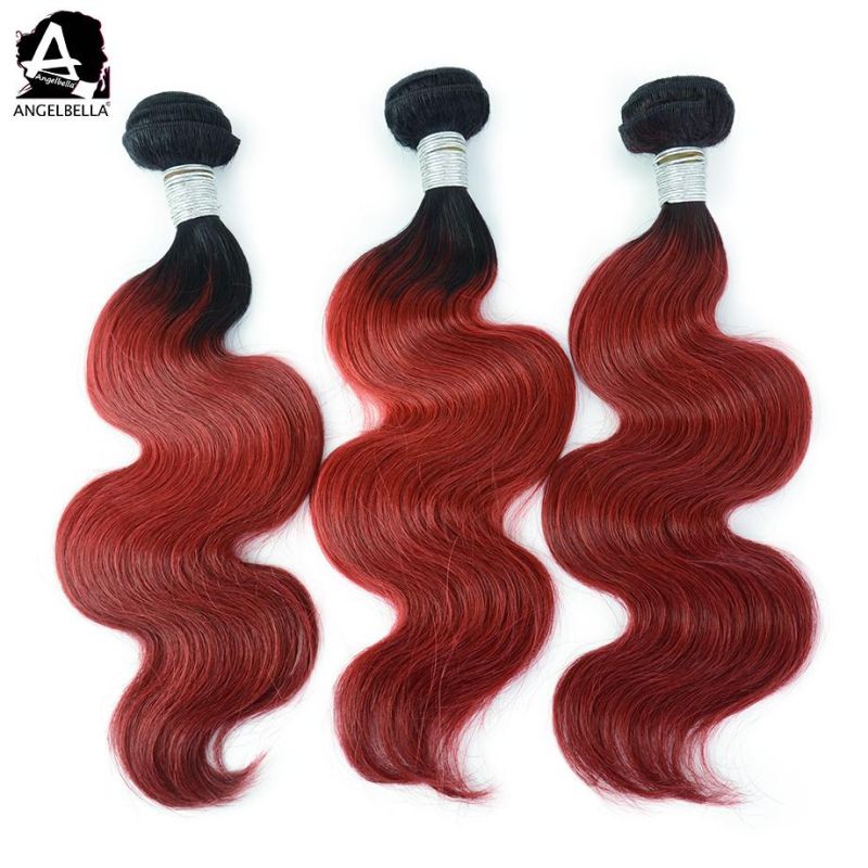 Angelbella Raw Indian Human Hair Weaving 100% New Body Wave Virgin Hair