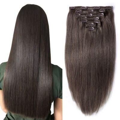 Wholesale Double Drawn 100% Remy Human Hair 7-12 Piece Set Clip in Human Hair Extension