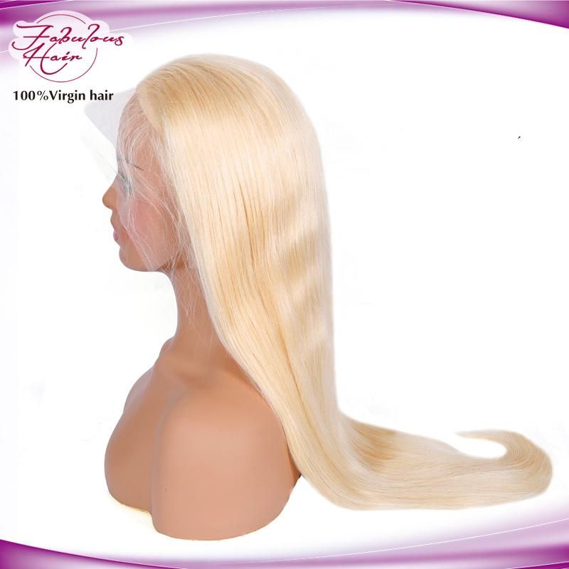 Straight Cutically Aligned Virgin Hair Factory Full Lace Blonde Wig