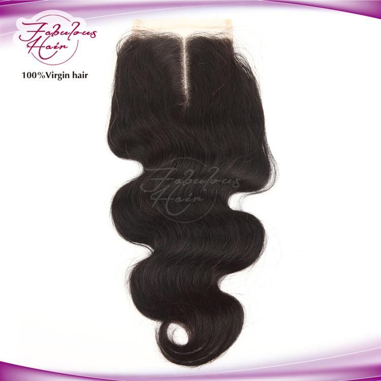 14 Inch 4X4 HD Brazilian Body Wave Middle Part Lace Closure