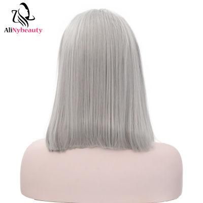 Wholesale Double Drawn Straight Human Silver Grey Hair