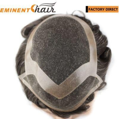 Factory Direct Natural Hairline Lace Front Indian Hair Men&prime;s Hairpiece