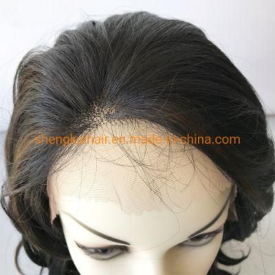 Wholesale Bulk Good Quality Handtied Heat Resistant Lace Frontal Black Women Hair Wigs 598