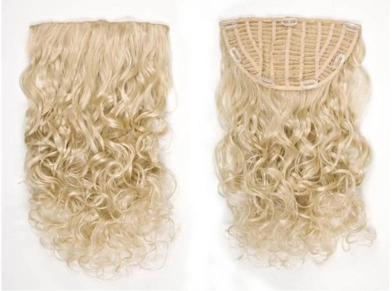 Clip in Half Wig Hairpieces Virgin Hair Clip on Hair Extensions (AV-HW00-23)