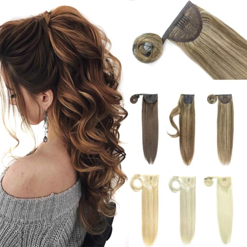 Kbeth Human Hair Extension 100% Virgin Remy Ponytail Long Clip in Natural Straight Blonde Women Pony Tail Brazilian Virgin Extensions Available to Purchase