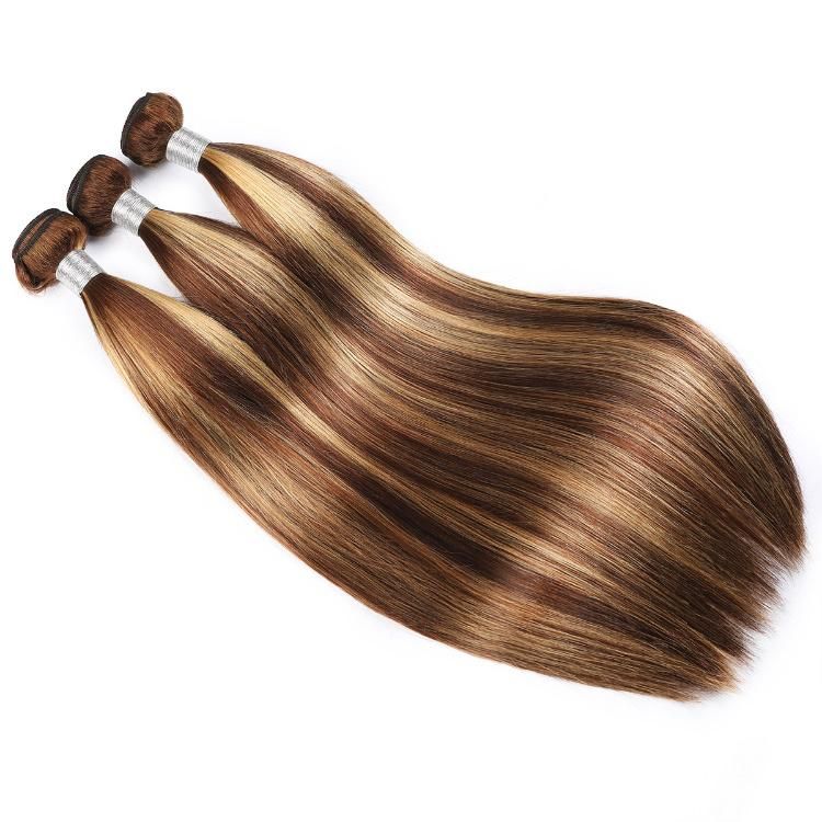 Piano Color P4/27# Straight 100% Virgin Human Hair, Wholesale 8A Grade Malaysian Hair Bundles