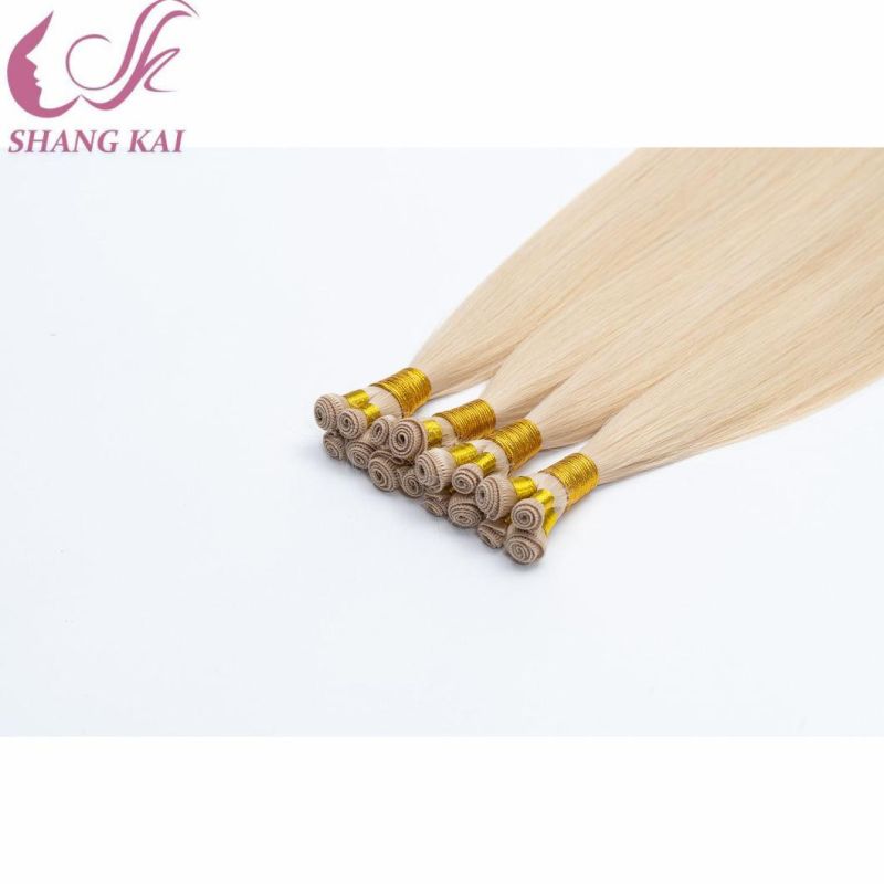 European Virgin Remy Hair Extensions Hand Tied Weft Ponytail Natural Hair