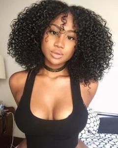 Jerry Curl Natural Black Dark Brown Clip-in 100% Human Hair