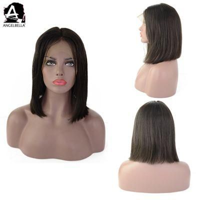 Angelbella Virgin Human Hair Wigs for Sale 150% Density Silk Straight Lace Front Bob Wig