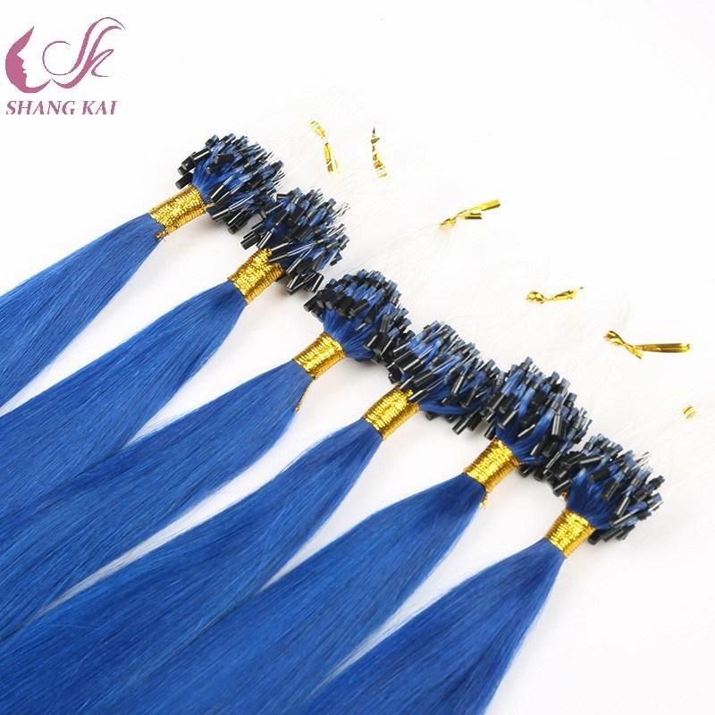 Silk Straight Brazilian Hair Loop Micro Ring Hair Extensions