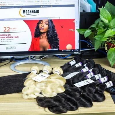 Custom Logo 9A-10A Virgin Cuticle Aligned Human Brazilian Hair Bundles