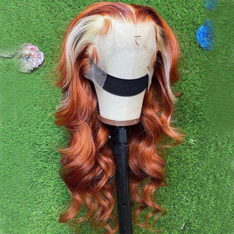 Blonde 613 Lace Frontal Wig HD Lace Full Ginger Lace Front Wig Ombre Highlight Wig Human Hair Body Wave Frontal Wig 20 Inch