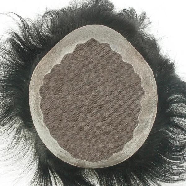 French Lace with Skin Around Indian Hair Lace Toupee
