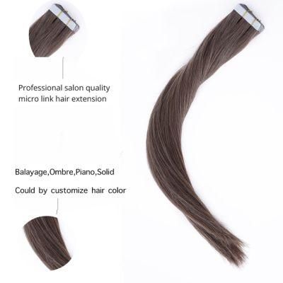 Tape Human Hair for Woman Extensions Real Brazilian Hair 10p/20p/40p Machine Remy Silky Straight Seamless Skin Weft