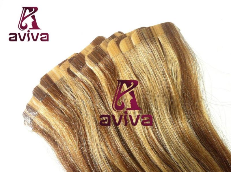 Piano Color Hair Extension Double Side Tape Hair Extension Tape in Human Hair Extensions