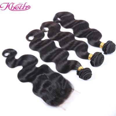 Kbeth Body Wave 4 Bundles for Friend Gift 100% Human Hair Weave Natural Black Non-Remy Body Wave Bundles Deals for Black Women