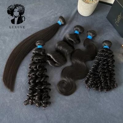 Luxuve Free Sample Hair Bundles Wholesale Virgin Brazilian Hair Bundle, 100% Mink Brazilian Hair, Human Hair Extension in Mozambique