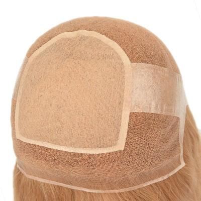 Silk Top Lace Full Cap Wig Long Blond Color High Quality Virgin Human Hair Piece
