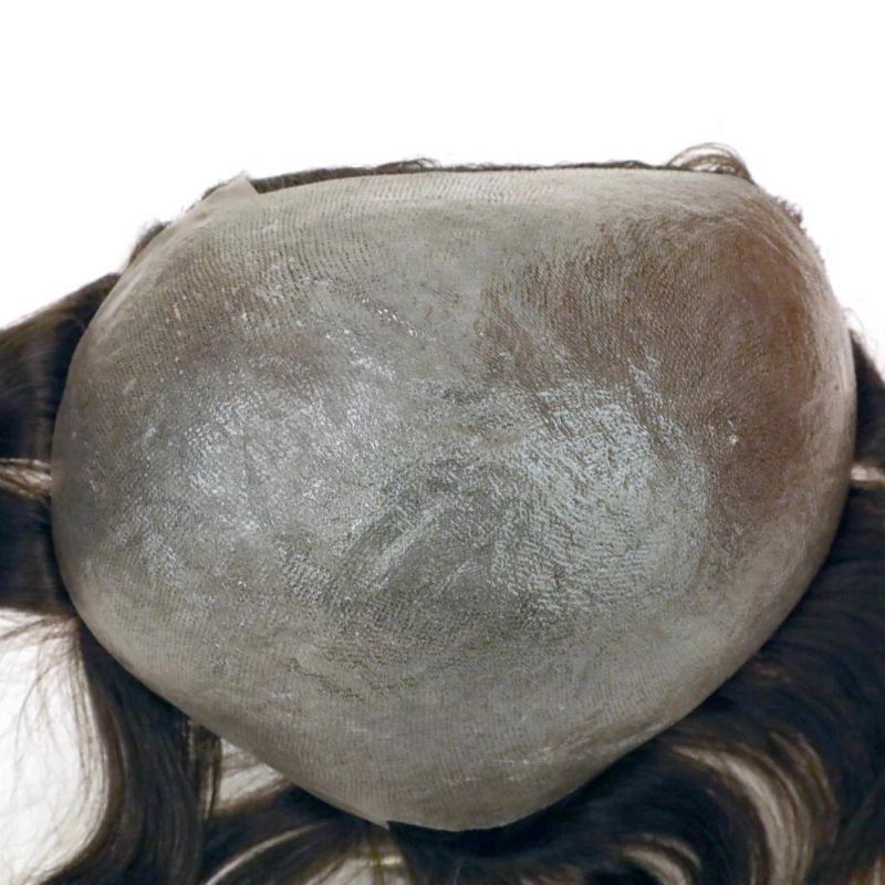 Stock Skin Men′s Human Hair Topper Toupee