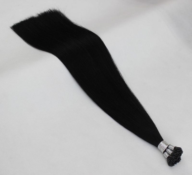 I-Tip Extensions Brazilian Straight Human Hair Bundles Black Color Remy Human Hair Extensions