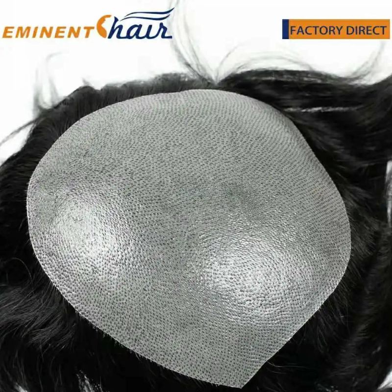 Human Hair Natural Straight Full Skin Men′ S Toupee