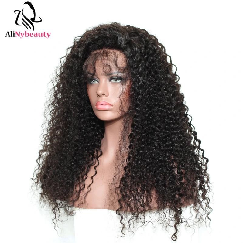 Human Hair Italy Curly Full Lace Wig in Stock