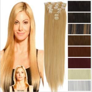 Seven Pieces of Fashion Foreign Trade Straight Hair Extension with Clip