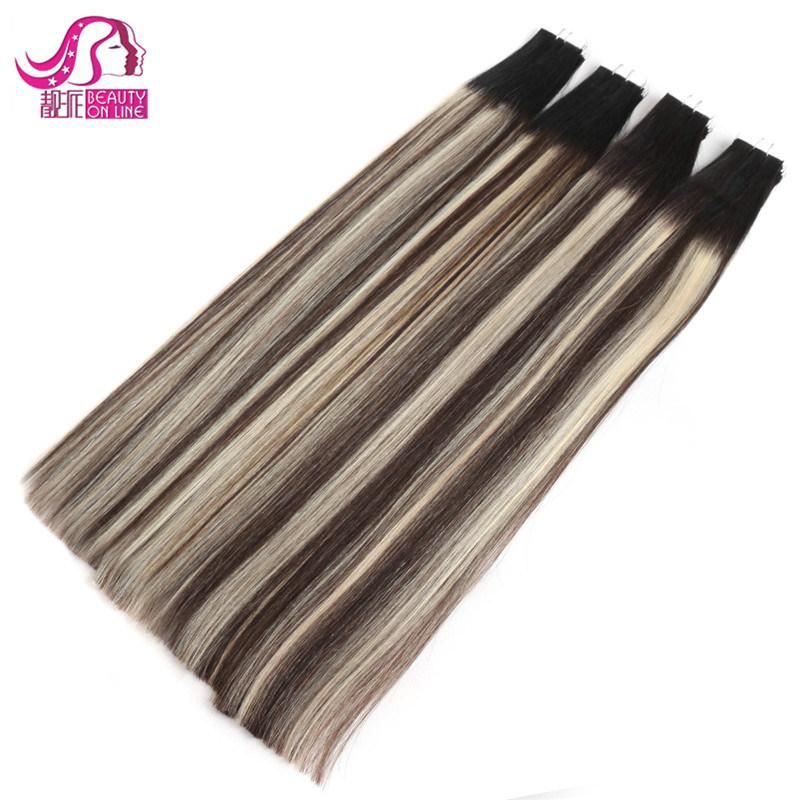 100% Brazilian Remy Tape Human Hair Extensions Strong Blue Lace Tape Adhesive 20PCS/Set Tape in Skin Weft PU Hair