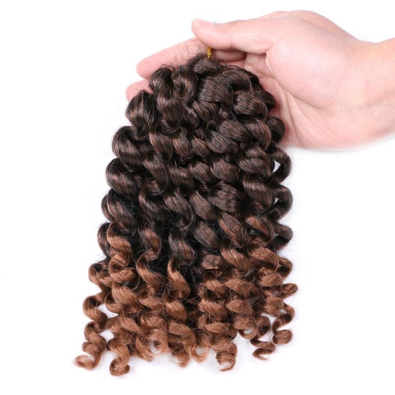 High Temperature Fiber Crochet Braiding Hair Synthetic Wand Curl Hair Extension