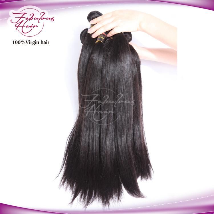Straight Peruvian Virgin Human Hair Weft Human Hair Extensions