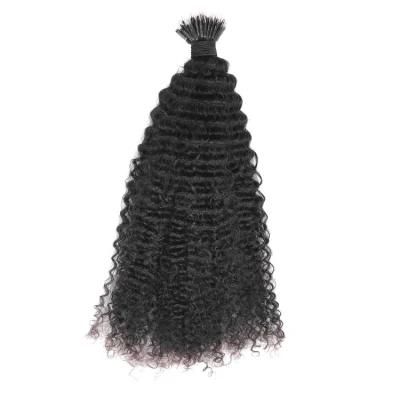 8&quot;-30&quot; Indian Hair Kinky Curly Nano Ring Remy Virgin Hair Extensions