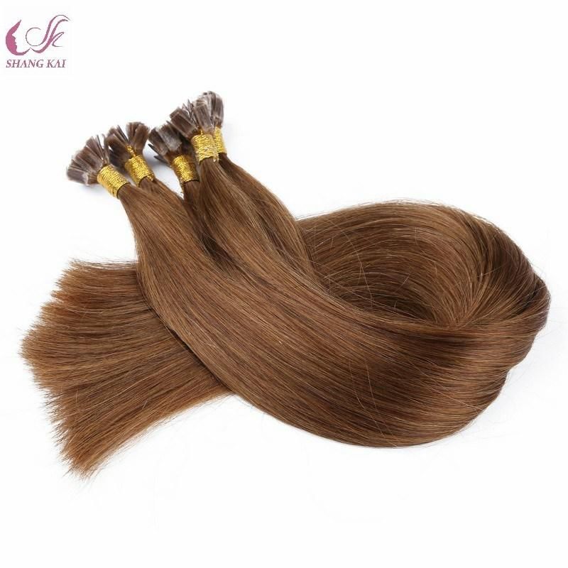Highest Quality Sexy Lady Wholesale Smooth Virgin Human Hair 100% Keratin Hair Itip Flat Tip Protein Pre-Bonded Extensions