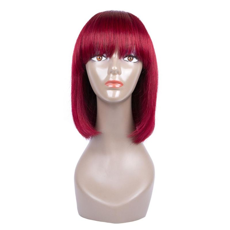 Kbeth Human Hair Wig Red Wine 613 Green Grery Custom Colors 2021 Pixie Lace Frontal Short 10 Inch 8 Inch Real Remy Bouncy Cool Ladies Beautiful Wigs with Bangs