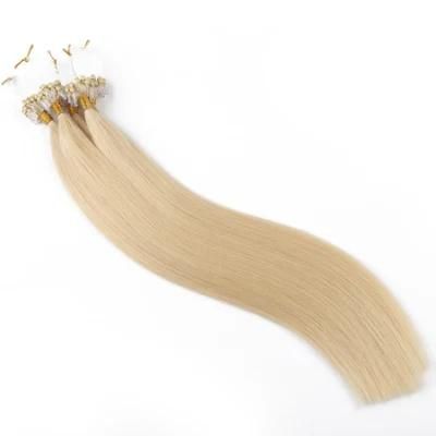 Pre Bonded Human Hair Extensions Ice Blonde Color 22 Inch 0.8g/S Micro Beads Real Remy Hair