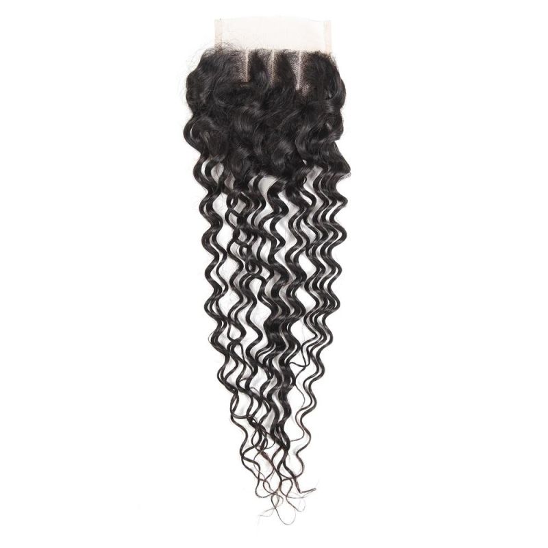 Kbeth Kbl Brazilian Hair 4X4 Three Part Lace Toupee Virgin Brazilian Kinky Curly Hair 3 Bundles with Women Toupee Remy Kinky Curly Toupee