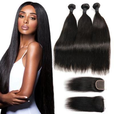 Kbeth Human Hair Toupee 20 22 24 Inch Straight Bouncy Remy Custom Good Quality Original Hair Bundle with 6*6 Toupee From China Factory