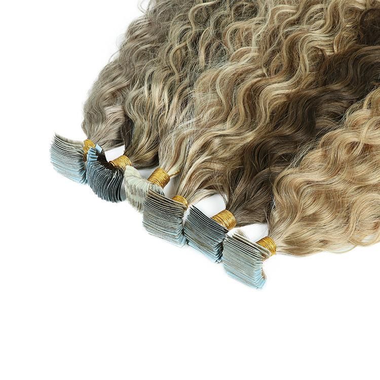 100% Raw Cuticle Aligned Human Natural Wave Tape in Hair Extensions