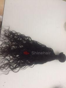 16 Inch Black Color Brazillian/Indian Remy Hair Wave Straight Curly Hair Bundles with Hairline