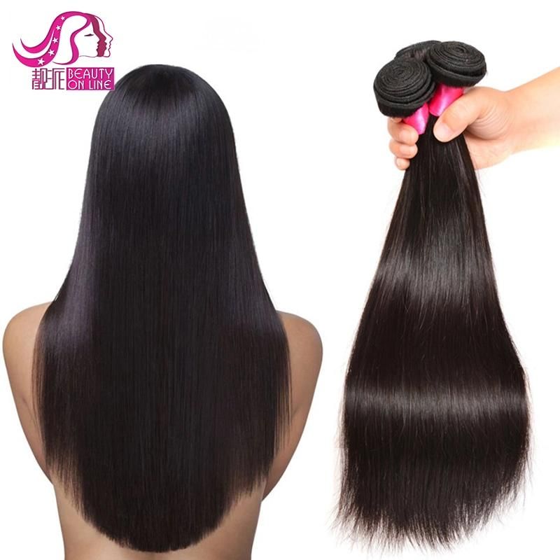 100% Virgin Unprocessed Raw Human Hair Bundles Weave Straight