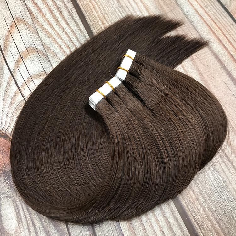 Russian Human Hair Double Drawn Invisible Remy Tape in Hair Extensions #2