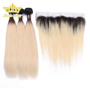 Omber Blonde #1b/613 Lace Frontal 13*4 Virgin/Remy/Mink Human Hair in Factory Wholesale Price