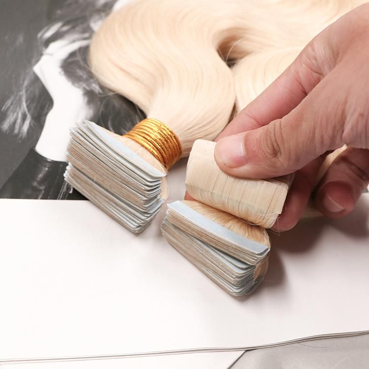 Tape in Extensions Brazilian Straight Human Hair Bundles 4/27 Color Remy Human Hair Extensions
