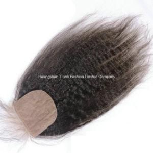 Yaki Straight Lace Frontal Human Hair Lace 3.5*4 Hairpieces 10&quot;-22&quot;