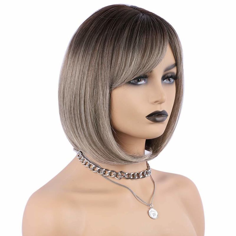 Bob Wigs for Women 12inch Short Hair Wig with Bang