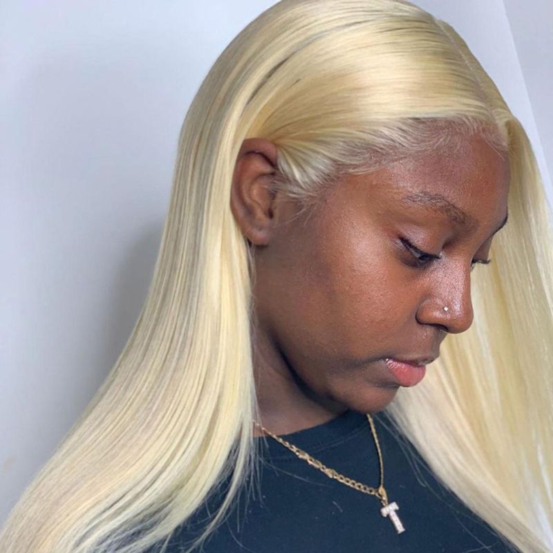 Blonde Straight Wig 150% Lace Front Human Hair Wigs for Women Brazilian Remy Hair Pre Plucked Lace Wig with Baby Hair 26 Inch
