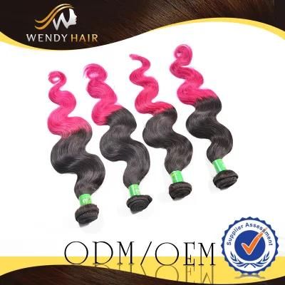 Two Color Virgin Brazilian Remy Body Wave Hair Weaves