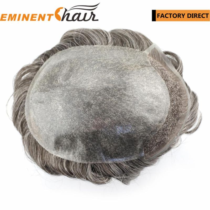Lace Front Natural Hairline Human Hair Men′s Hair Topper